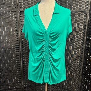 Modern Works Elegant Green Women's Top. Super soft. Sz XL